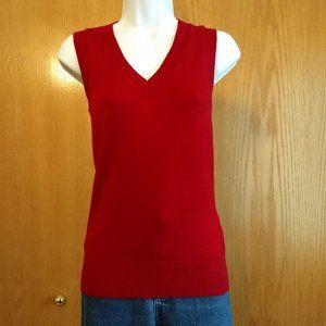 Express Deep Dark Red V-neck Vest Sized Small